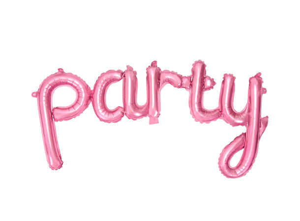 Ballongbanner - "Party" - Rosa Folie 80x40cm 