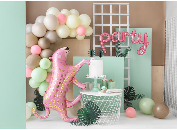 Ballongbanner - "Party" - Rosa Folie 80x40cm 