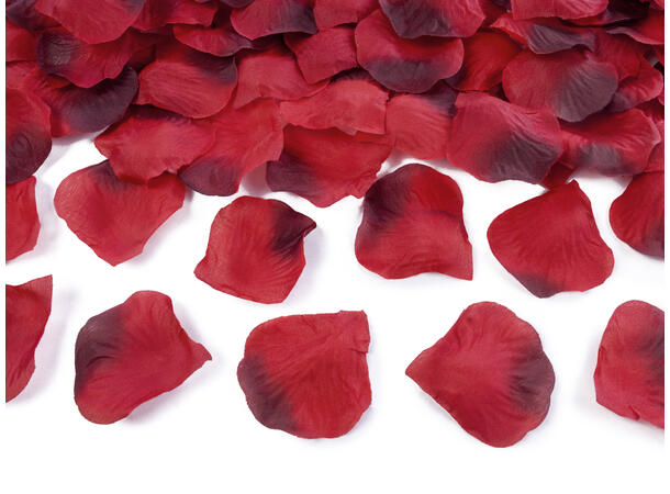 Konfetti - Roseblader - Mørk Rød 100pk
