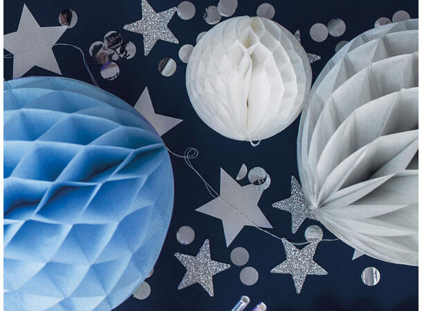 Konfetti - Rund - Sølv 2.5cm - 15g 