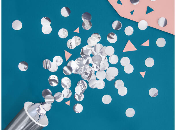 Konfetti - Rund - Sølv 2.5cm - 15g 