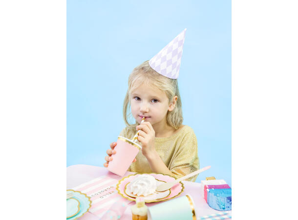 Servietter - "Hello Gorgeous" - Lys Rosa Striper - 33cm - 20pk 