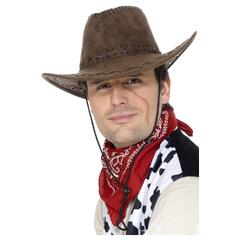 Cowboyhatt - Semsket - Brun Onesize