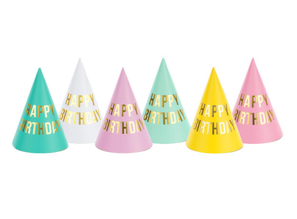 Festhatter - "Happy Birthday" - Papp 16cm - 6pk