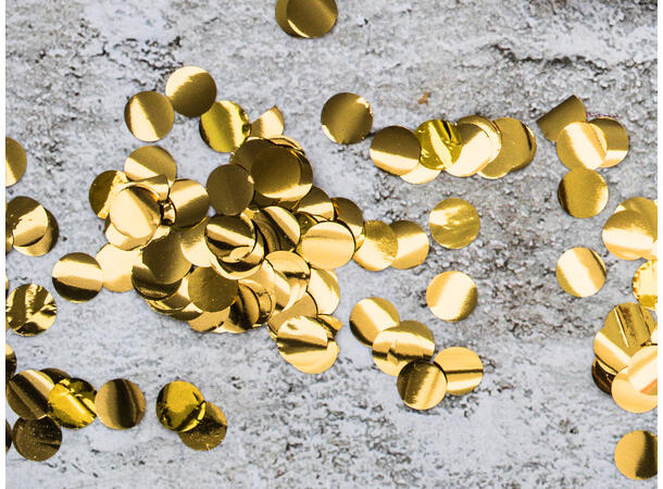 Konfetti - Rund - Gull 2.5cm - 15g 