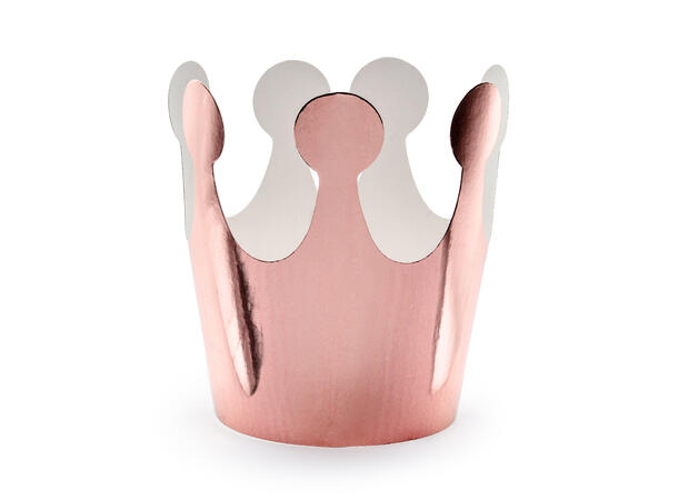 Krone - Rosegull - Papp Mini - 6cm 