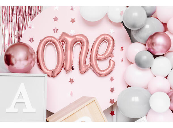 Ballongbanner - "One" - Rosegull Folie 66x37cm 