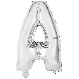 Bokstavballong - Bokstav A - Sølv Folie - 34cm