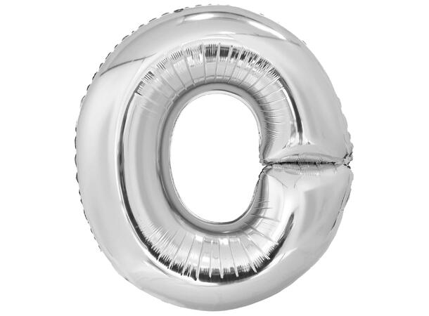 Bokstavballong - Bokstav O - Sølv Folie - 86cm