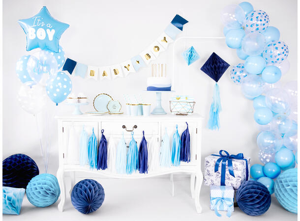 Girlander - Tassel - Blå & Hvit 30cm - 1.5m 