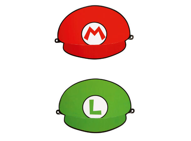 Hatter - Super Mario - Papp 18x12cm - 8pk