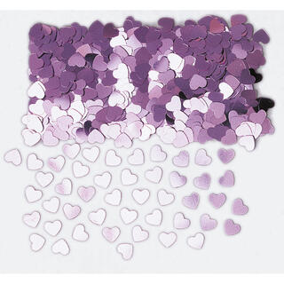 Konfetti - Hjerter - Lys Rosa Skinnende 14g