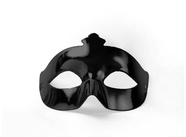 Maske - Sort - Plast 8cm 