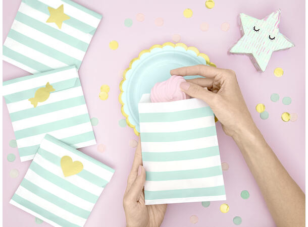 Tallerkener - Mint - Papp 18cm - 6pk
