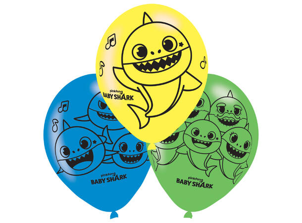 Ballonger - Baby Shark 28cm - 6pk