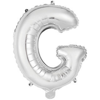 Bokstavballong - Bokstav G - Sølv Folie - 34cm
