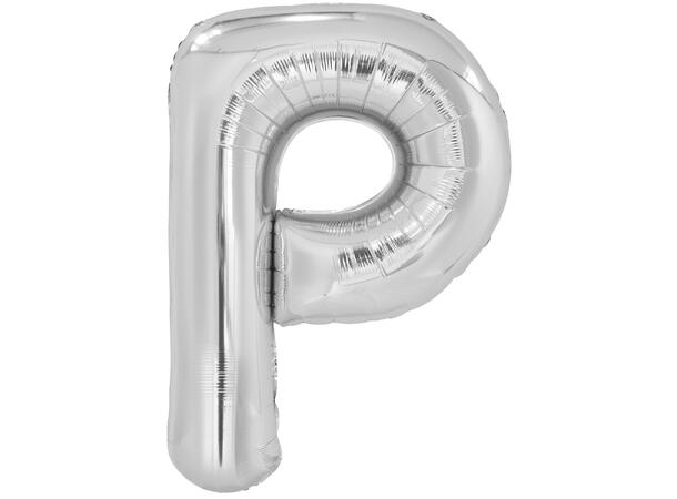 Bokstavballong - Bokstav P - Sølv Folie - 86cm