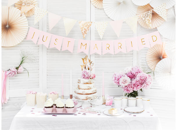 Kaketopp - "Mr & Mrs" - Gull 25.5cm 