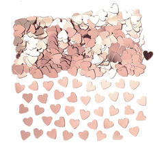 Konfetti - Hjerter - Rosegull 14g