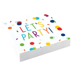 Papirservietter - Let's Party - Konfetti 25cm - 20pk