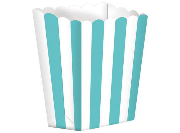 Popcornesker - Striper - Blå & Hvit 6.3x13x4cm - 6pk