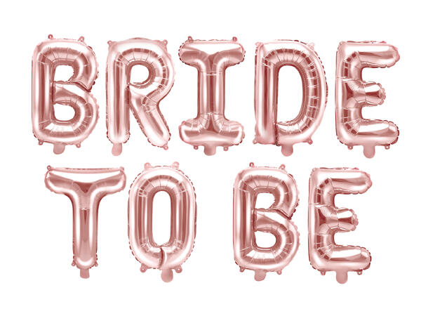Ballongbanner - "Bride to Be" - Rosegull Folie - 340x35cm 