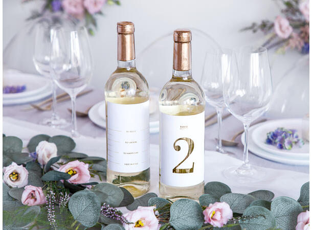 Klistremerker - Nummer 0-9 - Gull 9.5x12cm - 30pk 