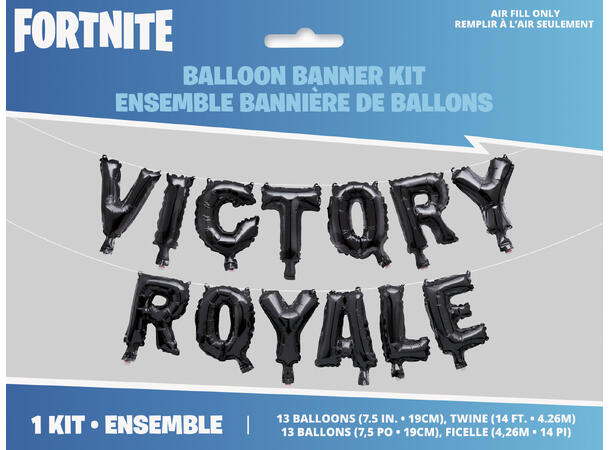 Ballongbanner - Fortnite Victory Royale Folie - 20cm