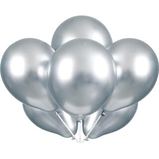 Ballonger - Sølv Metallic 28cm - 6pk
