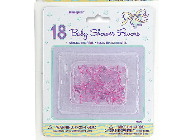 Bleiekake Pynt - Baby Shower - Smukker Rosa - 2.5cm - 18pk