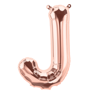 Bokstav J - Rose Gold 1 Folieballong - 86cm (34")