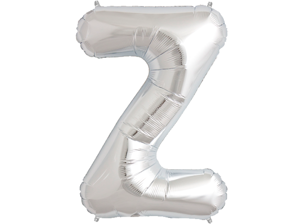 Bokstav Z Silver 1 Folieballong - 86cm (34")