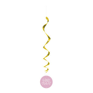 Hengende Virvel - Babyshower Pink Hearts 66cm