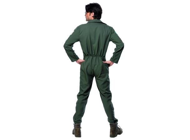 Kostyme - Top Gun Jagerflypilot - Grønn Herre - Large 