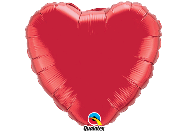 Premium Folieballong - Hjerte - Rød 91cm