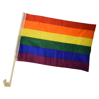 Rainbow - bilflagg 1 Bilflagg med feste - 30x45cm
