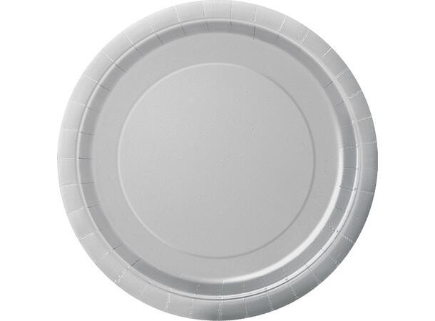 Tallerken - Sølv 23cm - 8pk