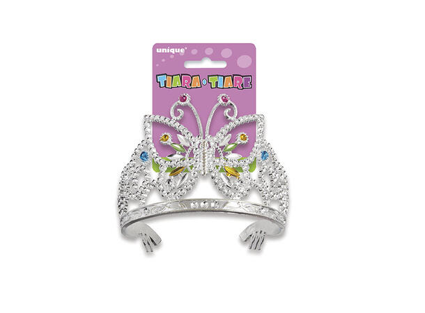 Tiara - Sommerfugl -  Glam Plast