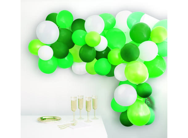 Ballongbue - Grønn og Hvit Sett