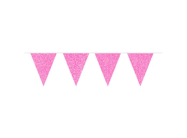 Flaggbanner - Glitter Rosa - Papp 6m