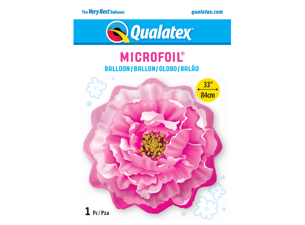Pink Peony (Rosa Peon) 1 Stor folieballong - 84cm (33")