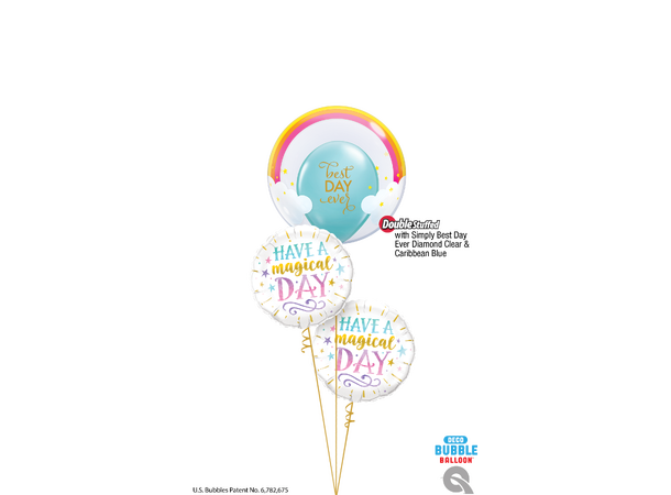 Premium Bubbleballong - Regnbue 56cm 