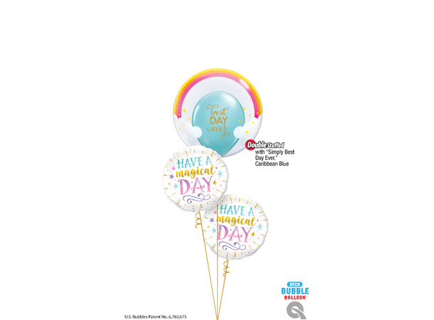 Premium Bubbleballong - Regnbue 56cm