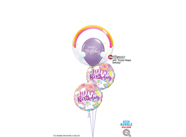Premium Bubbleballong - Regnbue 56cm