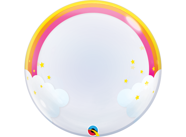 Premium Bubbleballong - Regnbue 56cm 