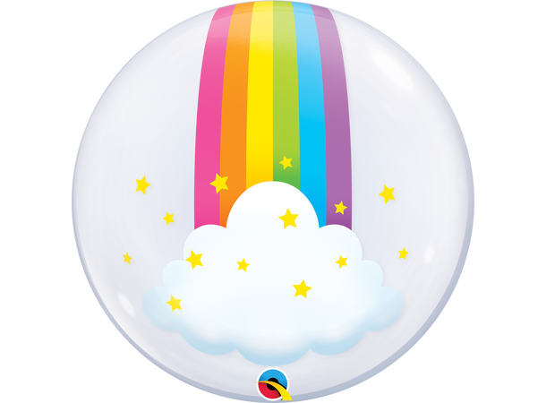 Premium Bubbleballong - Regnbue 56cm