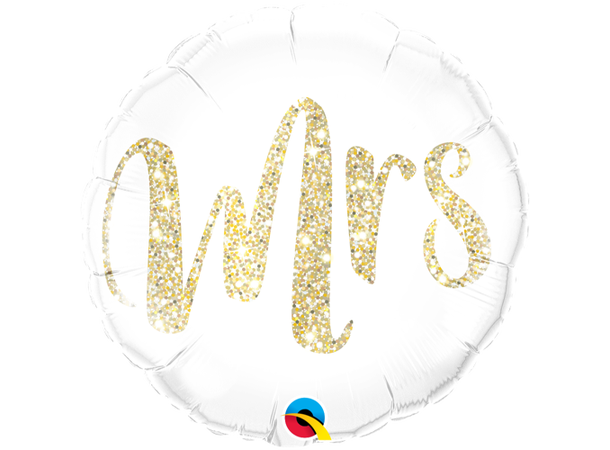 Premium Folieballong - Mrs. Gull Glitter - 46cm