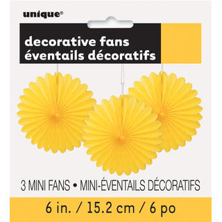 Pyntevifte Papir - Gul 15cm - 3pk