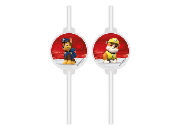 Sugerør - Paw Patrol Action - Papp 4pk