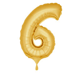 Tallballong - Nummer 6 - Gull 86cm